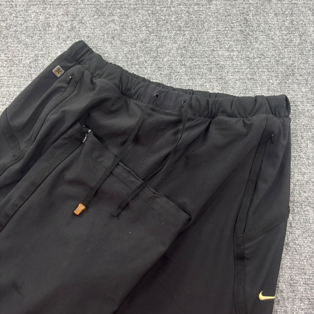 Nike Dri-Fit Pants Size XL Black Drawstring‎ Wide Leg Athletic Gym Casual Men's